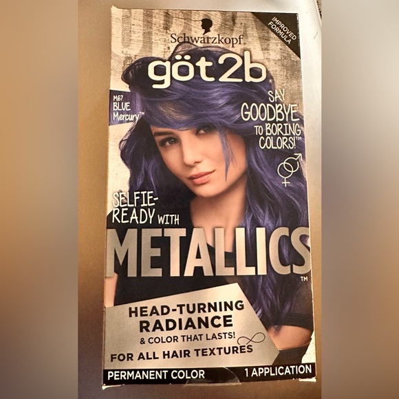 schwarzkopf blue mercury hair dye. permanent. got2be - Picture 1 of 6